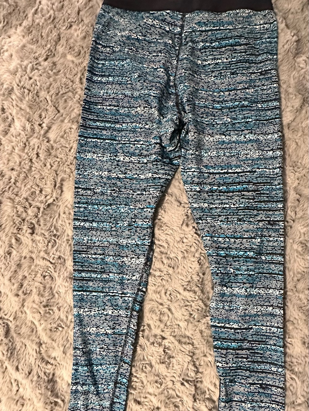 Nike Blue Black Marled NIKE PRO Leggings - Picture 4 of 5